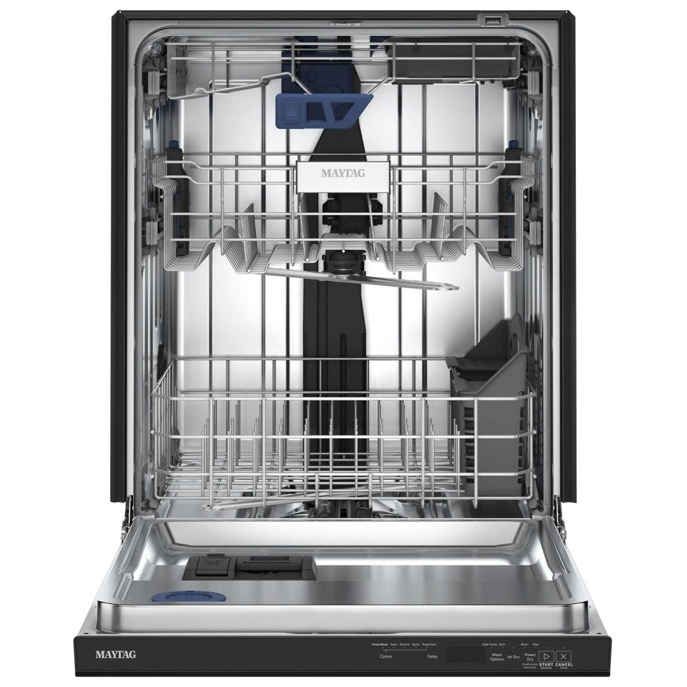 Maytag MDPS7024SB Dishwasher, 24 inch Exterior Width, 47 dB Decibel Level, Fully Integrated, Stainless Steel (Interior), 5 Wash Cycles, 15 Capacity (Place Settings), Black colour