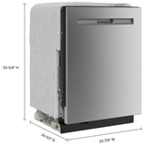 Maytag MDPS7024SZ Dishwasher, 24 inch Exterior Width, 47 dB Decibel Level, Fully Integrated, Stainless Interior, 5 Wash Cycles, 15 Capacity (Place Settings), 3 Loading Racks, FingerPrint Resistant Stainless Steel colour