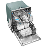 Midea MDT24P3CST Dishwasher, 24 inch Exterior Width, 47 dB Decibel Level, Fully Integrated, Stainless Interior, 5 Wash Cycles, 14 Capacity (Place Settings), 3 Loading Racks, Wifi Enabled, Stainless Steel colour