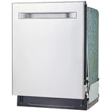 Midea MDT24P3CST Dishwasher, 24 inch Exterior Width, 47 dB Decibel Level, Fully Integrated, Stainless Interior, 5 Wash Cycles, 14 Capacity (Place Settings), 3 Loading Racks, Wifi Enabled, Stainless Steel colour