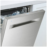 Midea MDT24P3CST Dishwasher, 24 inch Exterior Width, 47 dB Decibel Level, Fully Integrated, Stainless Interior, 5 Wash Cycles, 14 Capacity (Place Settings), 3 Loading Racks, Wifi Enabled, Stainless Steel colour