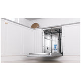 Midea MDT24P3CST Dishwasher, 24 inch Exterior Width, 47 dB Decibel Level, Fully Integrated, Stainless Interior, 5 Wash Cycles, 14 Capacity (Place Settings), 3 Loading Racks, Wifi Enabled, Stainless Steel colour