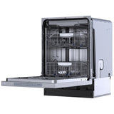 Midea MDT24P4AST Dishwasher, 24 inch Exterior Width, 45 dB Decibel Level, Fully Integrated, Stainless Interior, 6 Wash Cycles, 16 Capacity (Place Settings), Hard Food Disposal, 3 Loading Racks, Wifi Enabled, Stainless Steel colour