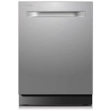 Midea MDT24P4AST Dishwasher, 24 inch Exterior Width, 45 dB Decibel Level, Fully Integrated, Stainless Interior, 6 Wash Cycles, 16 Capacity (Place Settings), Hard Food Disposal, 3 Loading Racks, Wifi Enabled, Stainless Steel colour