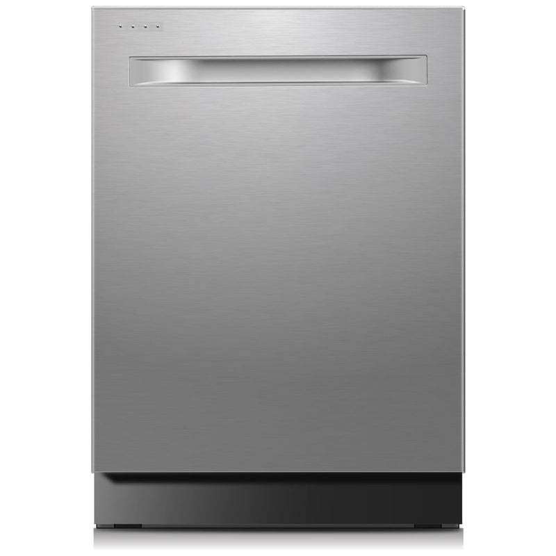 Midea MDT24P4AST Dishwasher, 24 inch Exterior Width, 45 dB Decibel Level, Fully Integrated, Stainless Interior, 6 Wash Cycles, 16 Capacity (Place Settings), Hard Food Disposal, 3 Loading Racks, Wifi Enabled, Stainless Steel colour