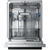 Midea MDT24P6CST Dishwasher, 24 inch Exterior Width, 44 dB Decibel Level, Fully Integrated, Stainless Interior, 5 Wash Cycles, 16 Capacity (Place Settings), 3 Loading Racks, Wifi Enabled, Stainless Stee; colour