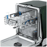 Midea MDT24P6CST Dishwasher, 24 inch Exterior Width, 44 dB Decibel Level, Fully Integrated, Stainless Interior, 5 Wash Cycles, 16 Capacity (Place Settings), 3 Loading Racks, Wifi Enabled, Stainless Stee; colour