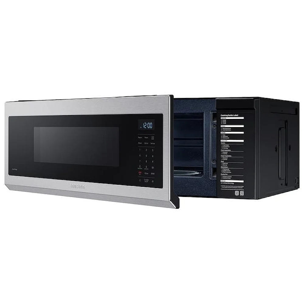 Samsung ME11A7510DS - ME11A7510DS/AC Over the Range Microwave, 30 inch Exterior Width, 1.1 cu. ft. Capacity, 400 CFM, 1,000 W Watts, Halogen , Stainless Steel colour