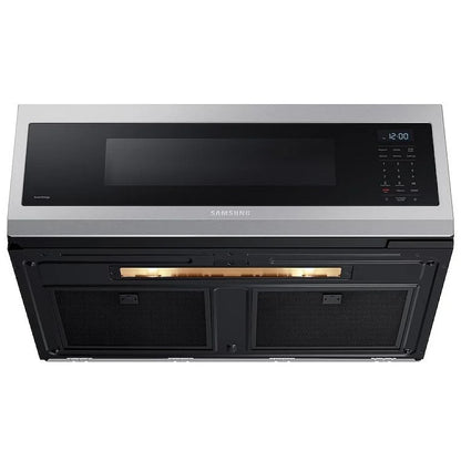 Samsung ME11A7510DS - ME11A7510DS/AC Over the Range Microwave, 30 inch Exterior Width, 1.1 cu. ft. Capacity, 400 CFM, 1,000 W Watts, Halogen , Stainless Steel colour