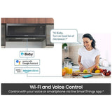 Samsung ME11F7510MT - ME11F7510MT/AC Over the Range Microwave, 30 inch Exterior Width, 1.1 cu. ft. Capacity, 400 CFM, 1,000 W Watts, Halogen , Black Stainless Steel colour