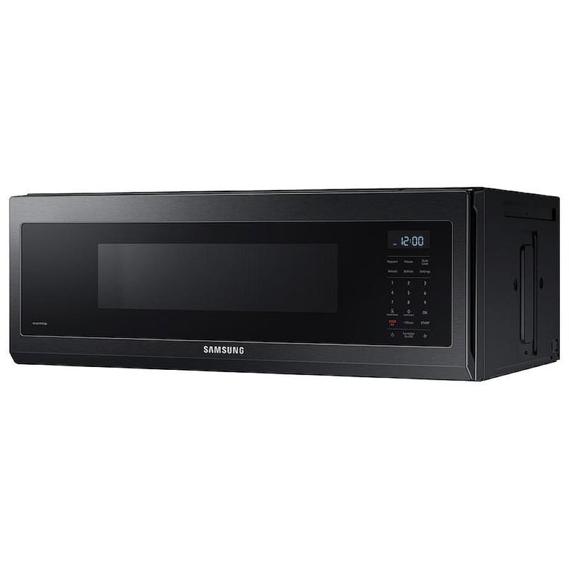 Samsung ME11F7510MT Over the Range Microwave, 30 inch Exterior Width, 1.1 cu. ft. Capacity, 400 CFM, 1,000 W Watts, Halogen Black Stainless Steel colour