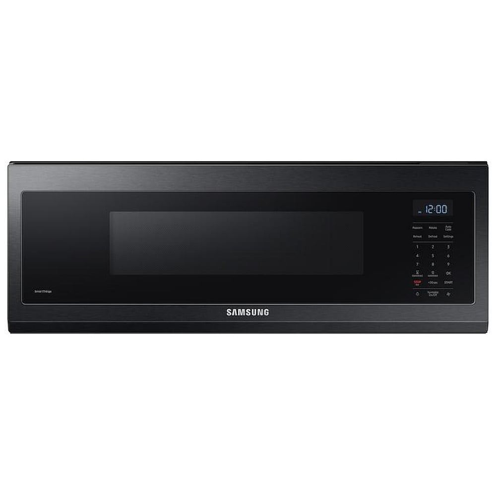 Samsung ME11F7510MT Over the Range Microwave, 30 inch Exterior Width, 1.1 cu. ft. Capacity, 400 CFM, 1,000 W Watts, Halogen Black Stainless Steel colour