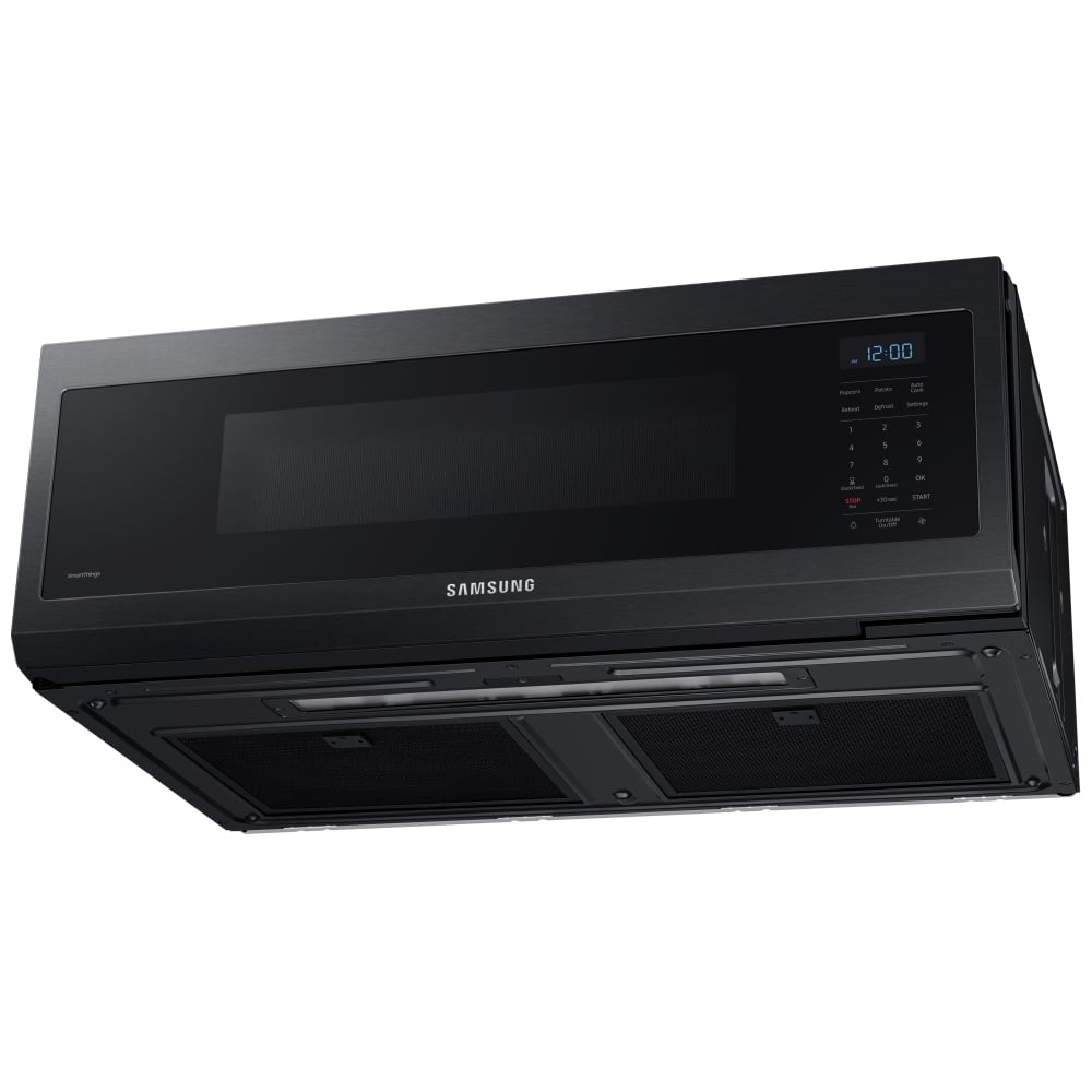 Samsung ME11F7510MT Over the Range Microwave, 30 inch Exterior Width, 1.1 cu. ft. Capacity, 400 CFM, 1,000 W Watts, Halogen Black Stainless Steel colour