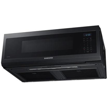 Samsung ME11F7510MT Over the Range Microwave, 30 inch Exterior Width, 1.1 cu. ft. Capacity, 400 CFM, 1,000 W Watts, Halogen , Black Stainless Steel colour