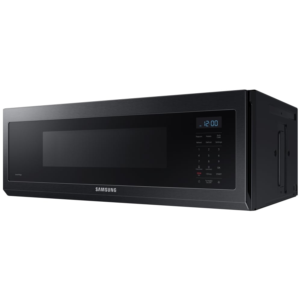 Samsung ME11F7510MT Over the Range Microwave, 30 inch Exterior Width, 1.1 cu. ft. Capacity, 400 CFM, 1,000 W Watts, Halogen Black Stainless Steel colour