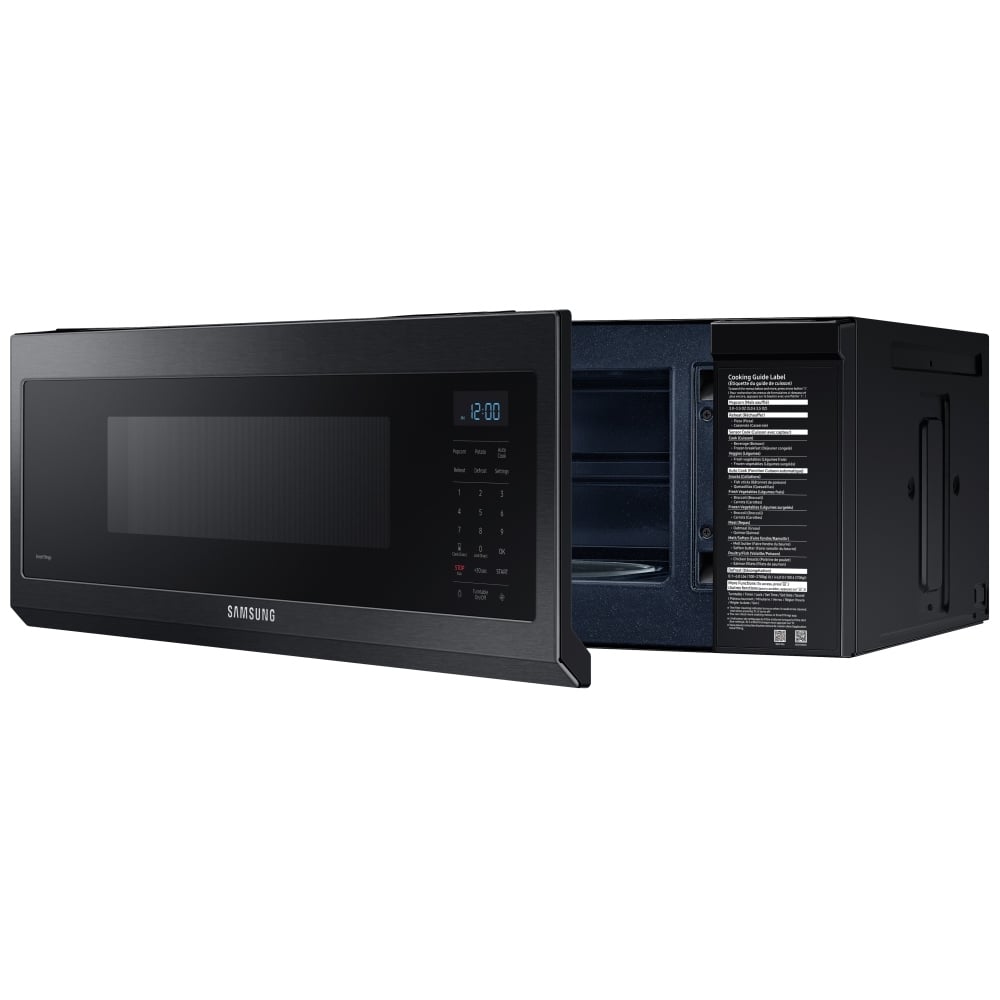 Samsung ME11F7510MT Over the Range Microwave, 30 inch Exterior Width, 1.1 cu. ft. Capacity, 400 CFM, 1,000 W Watts, Halogen Black Stainless Steel colour
