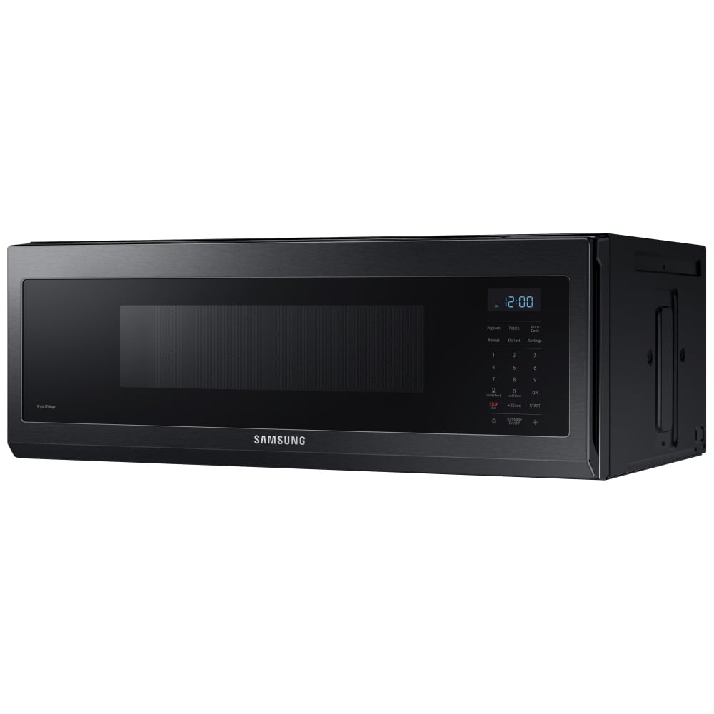 Samsung ME11F7510MT Over the Range Microwave, 30 inch Exterior Width, 1.1 cu. ft. Capacity, 400 CFM, 1,000 W Watts, Halogen Black Stainless Steel colour