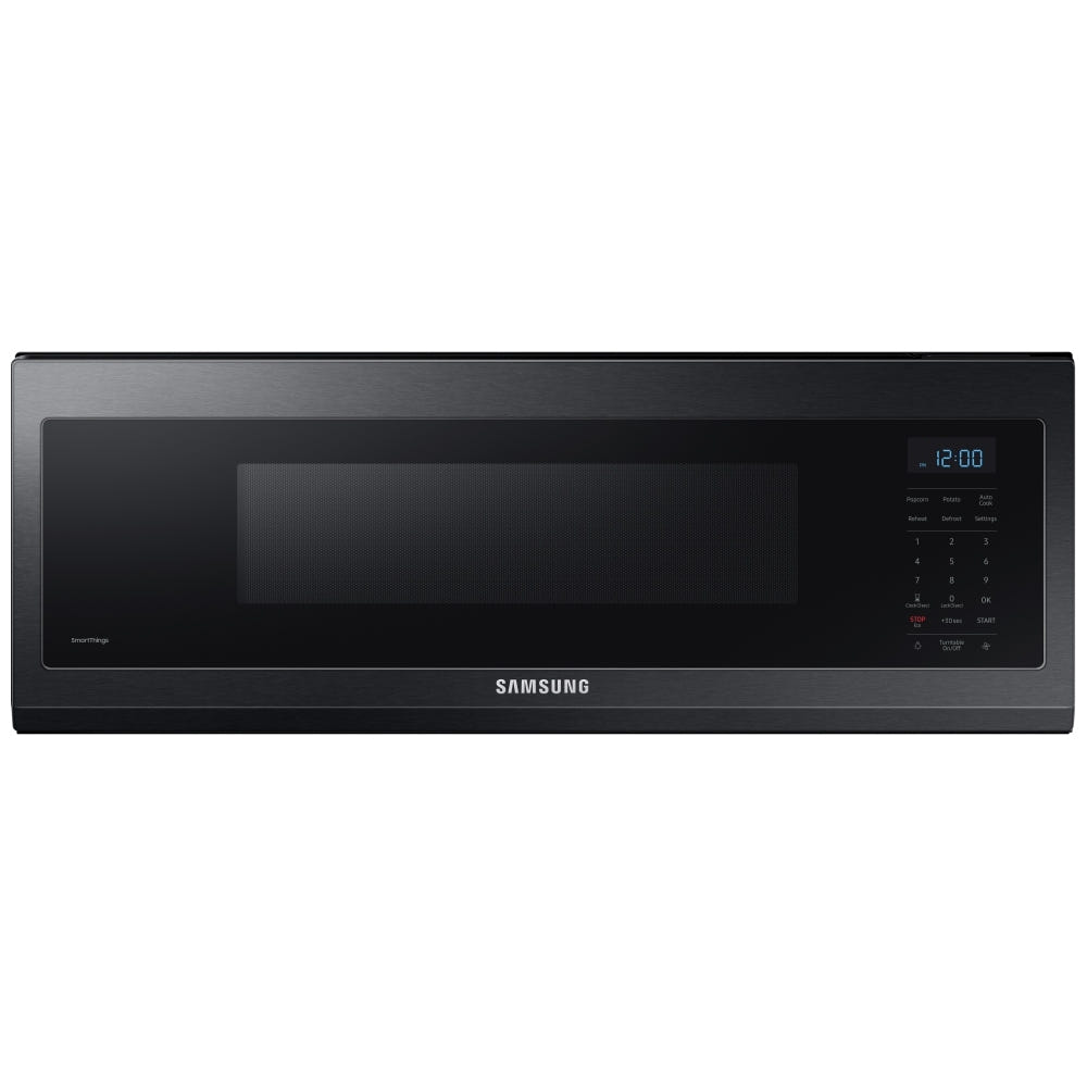 Samsung ME11F7510MT Over the Range Microwave, 30 inch Exterior Width, 1.1 cu. ft. Capacity, 400 CFM, 1,000 W Watts, Halogen , Black Stainless Steel colour