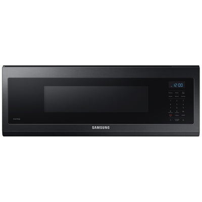 Samsung ME11F7510MT Over the Range Microwave, 30 inch Exterior Width, 1.1 cu. ft. Capacity, 400 CFM, 1,000 W Watts, Halogen , Black Stainless Steel colour