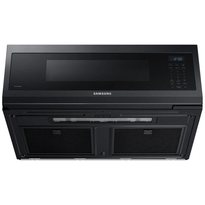 Samsung ME11F7510MT Over the Range Microwave, 30 inch Exterior Width, 1.1 cu. ft. Capacity, 400 CFM, 1,000 W Watts, Halogen , Black Stainless Steel colour