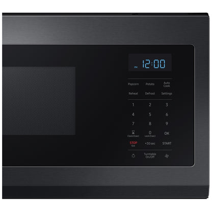 Samsung ME11F7510MT Over the Range Microwave, 30 inch Exterior Width, 1.1 cu. ft. Capacity, 400 CFM, 1,000 W Watts, Halogen , Black Stainless Steel colour