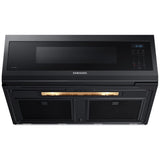 Samsung ME11F7510MT Over the Range Microwave, 30 inch Exterior Width, 1.1 cu. ft. Capacity, 400 CFM, 1,000 W Watts, Halogen Black Stainless Steel colour