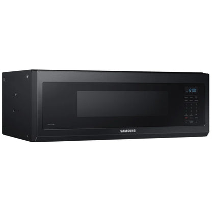 Samsung ME11F7510MT Over the Range Microwave, 30 inch Exterior Width, 1.1 cu. ft. Capacity, 400 CFM, 1,000 W Watts, Halogen , Black Stainless Steel colour