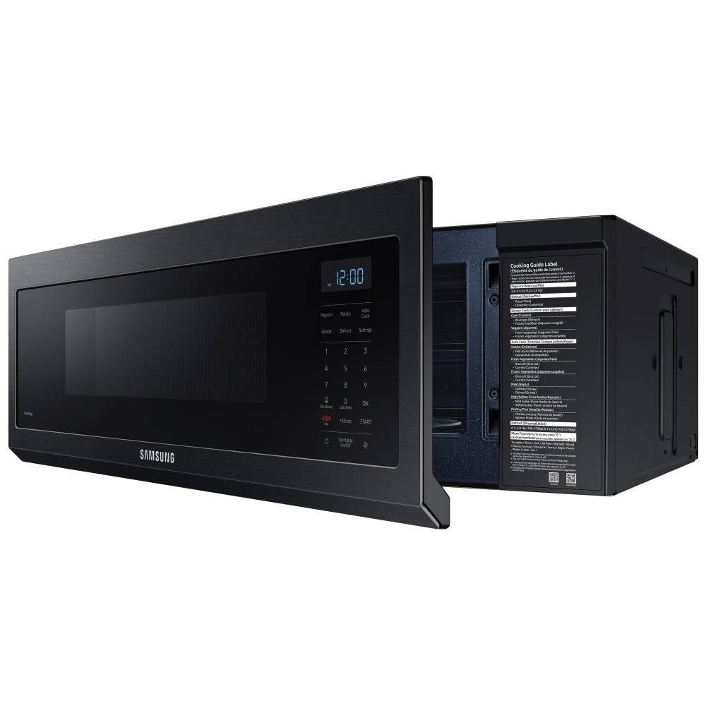 Samsung ME11F7510MT Over the Range Microwave, 30 inch Exterior Width, 1.1 cu. ft. Capacity, 400 CFM, 1,000 W Watts, Halogen , Black Stainless Steel colour