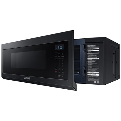 Samsung ME11F7510MT Over the Range Microwave, 30 inch Exterior Width, 1.1 cu. ft. Capacity, 400 CFM, 1,000 W Watts, Halogen , Black Stainless Steel colour