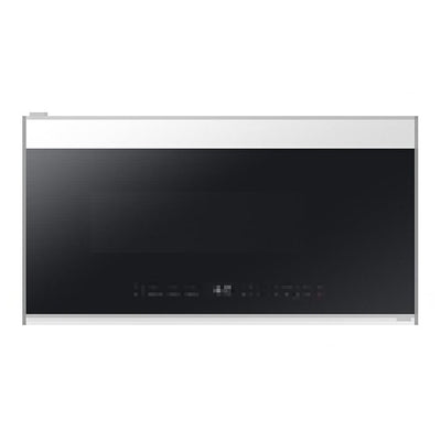 Samsung ME21DB650012AC Over the Range Microwave, 30 inch Exterior Width, 2.1 cu. ft. Capacity, 400 CFM, 950 W Watts, LED, White Glass colour