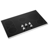 Maytag MEC8836HS Electric Cooktop, 36 inch Exterior Width, 5 Burners, 3,000 W Highest Element, Stainless Steel colour
