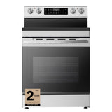 Midea MER30A15ASTC Electric Range, 30 inch Exterior Width 6.3 Cu. Ft. Freestanding Electric Range with 5 Elements, Air Fry and Self-Clean