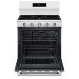 Maytag MFGS6030RW Gas Range, 5 cu. ft. Capacity, 30 inch Exterior Width, Self Clean, Convection, 5 Burners, Storage Drawer, Yes, 18,000 BTU Highest Burner, White colour