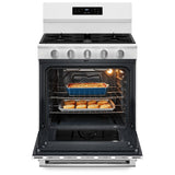 Maytag MFGS6030RW Gas Range, 5 cu. ft. Capacity, 30 inch Exterior Width, Self Clean, Convection, 5 Burners, Storage Drawer, Yes, 18,000 BTU Highest Burner, White colour