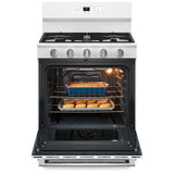 Maytag MFGS6030RW Gas Range, 5 cu. ft. Capacity, 30 inch Exterior Width, Self Clean, Convection, 5 Burners, Storage Drawer, Yes, 18,000 BTU Highest Burner, White colour