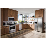 Maytag MFGS7030SZ Gas Range, 5.0 cu. ft. Capacity, 30 inch Exterior Width, Self Clean, Convection, 5 Burners, Storage Drawer, Air Fry, 18,000 BTU Highest Burner, FingerPrint Resistant Stainless Steel colour