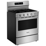 Maytag MFGS7030SZ Gas Range, 5.0 cu. ft. Capacity, 30 inch Exterior Width, Self Clean, Convection, 5 Burners, Storage Drawer, Air Fry, 18,000 BTU Highest Burner, FingerPrint Resistant Stainless Steel colour