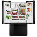 Maytag MFI2570FEB French Door Refrigerator, 36 inch Width, 25 cu. ft. Capacity, Water Dispenser (Exterior), Ice Dispenser (Thru Door), ENERGY STAR Certified, Black colour
