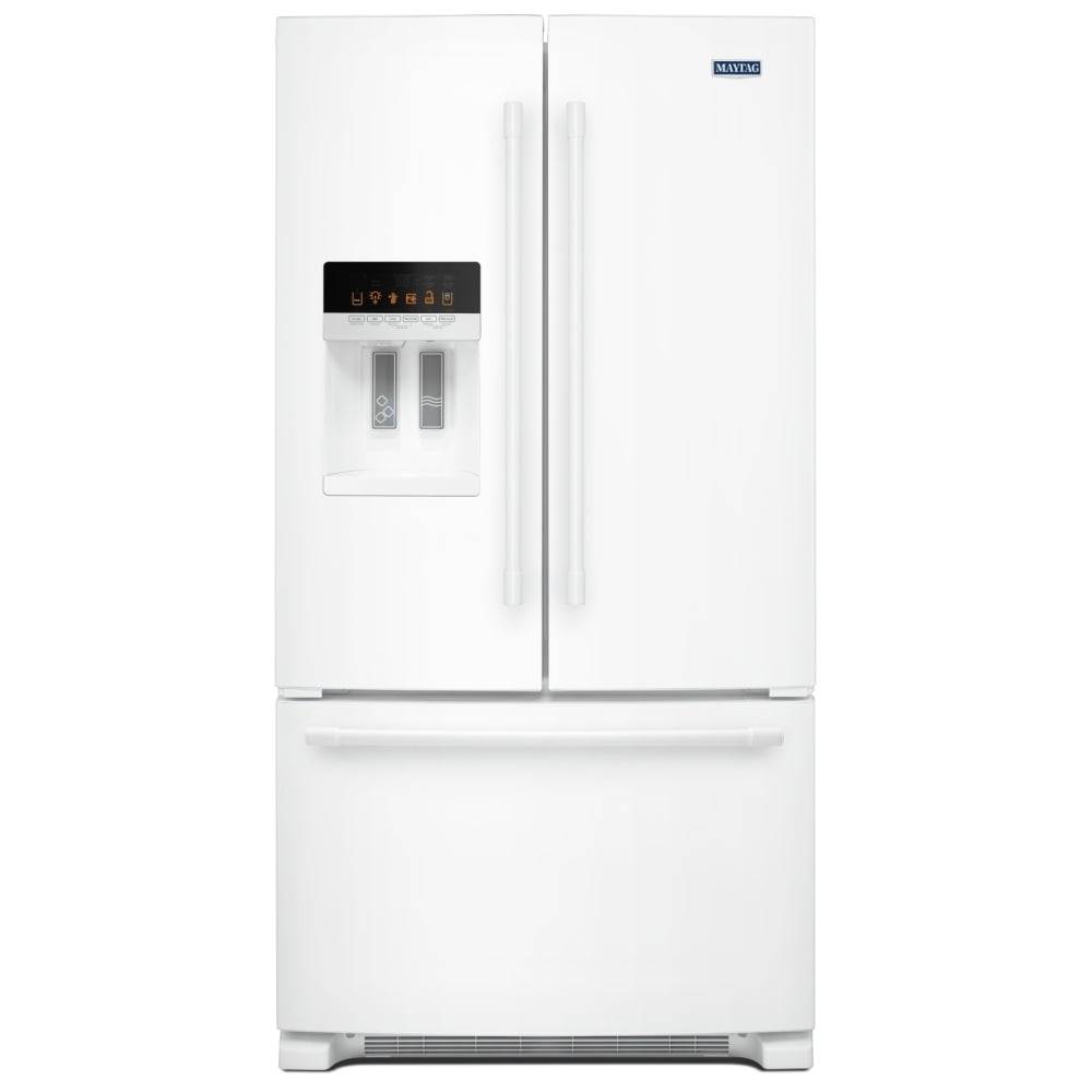 Maytag MFI2570FEW French Door Refrigerator, 36 inch Width, 25 cu. ft. Capacity, Water Dispenser (Exterior), Ice Dispenser (Thru Door), ENERGY STAR Certified, White colour
