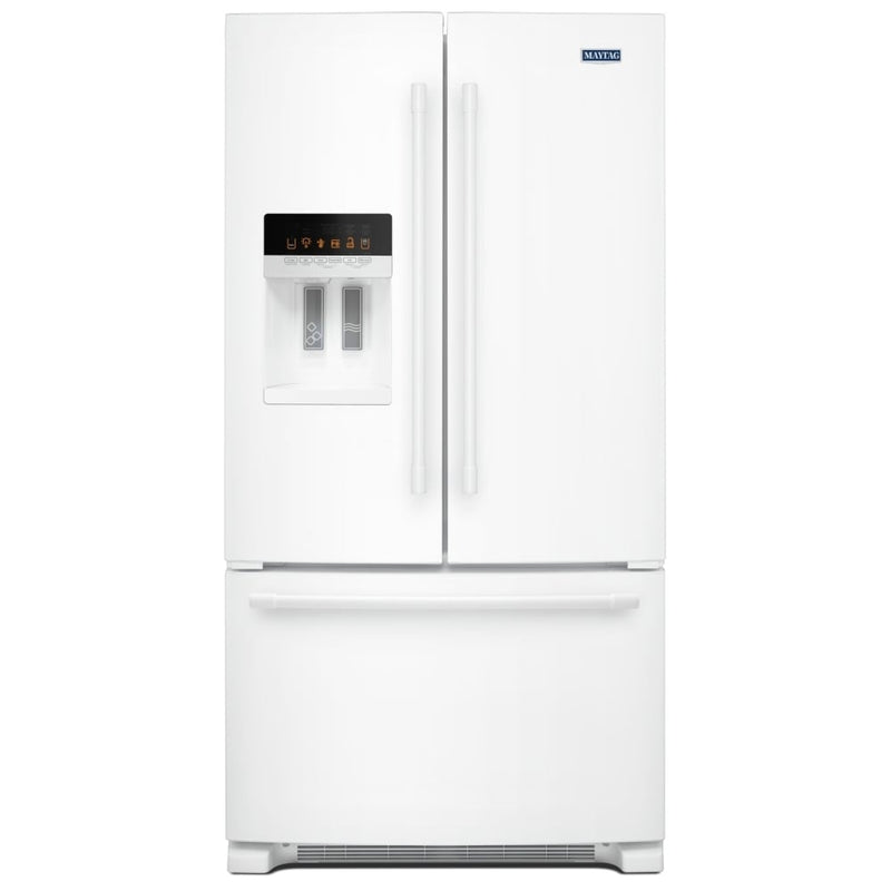 Maytag MFI2570FEW French Door Refrigerator, 36 inch Width, 25 cu. ft. Capacity, Water Dispenser (Exterior), Ice Dispenser (Thru Door), ENERGY STAR Certified, White colour