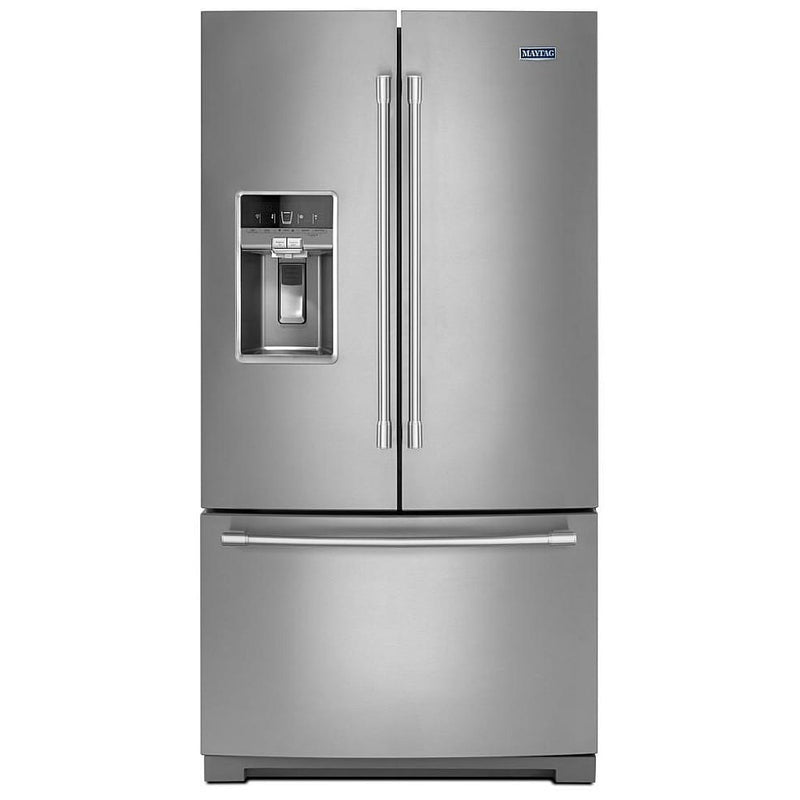 Maytag MFT2772HEZ French Door Refrigerator, 36 inch Width, 26.8 cu. ft. Capacity, Water Dispenser (Exterior), Ice Dispenser (Thru Door), Stainless Steel colour