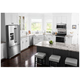 Maytag MFT2772HEZ French Door Refrigerator, 36 inch Width, 26.8 cu. ft. Capacity, Water Dispenser (Exterior), Ice Dispenser (Thru Door), Stainless Steel colour