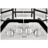 Maytag MGC7430DS Gas Cooktop, 30 inch Exterior Width, 4 Burners, 15,000 BTU Highest Burner, Stainless Steel colour