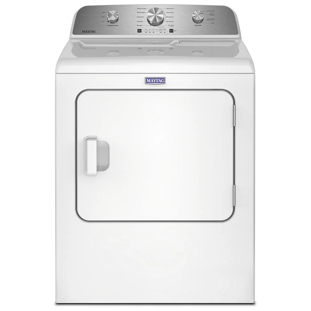 Maytag MGD4205SW Gas Dryer, 7 cu. ft. Dryer Capacity, 3 Dry Cycles, 3 Temperature Settings, Vented, White colour
