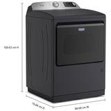 Maytag MGD7205RF Gas Dryer, 7.4 cu. ft. Dryer Capacity, 13 Dry Cycles, Steam Clean, 5 Temperature Settings, Vented, Wifi Enabled, Midnight Steel colour