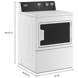 Maytag MGDP586KW Gas Dryer, 7.4 cu. ft. Dryer Capacity, 11 Dry Cycles, 5 Temperature Settings, Vented, White colour
