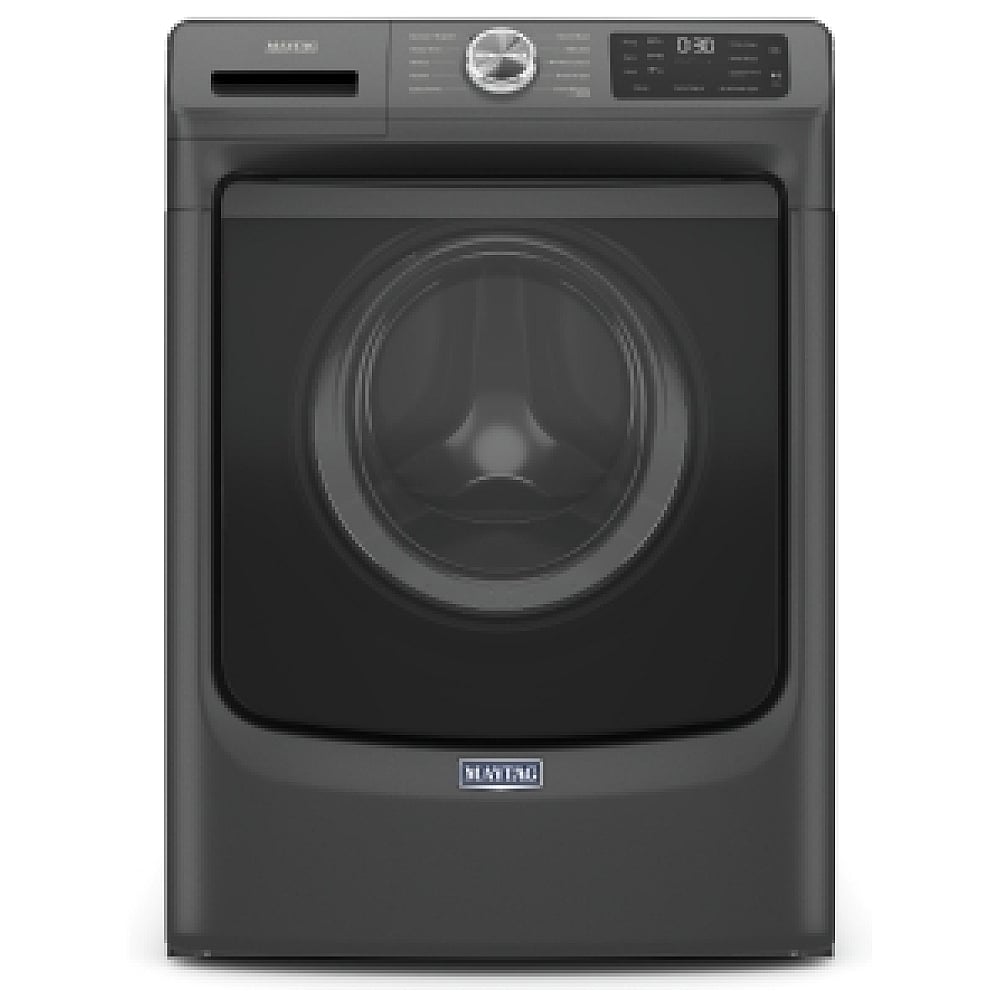Maytag MHW5630MBK Front Load Washer, 27 inch Width, 5.2 cu. ft. Washer Capacity, 1,200 RPM Washer Spin Speed, 10 Wash Cycles, 4 Temperature Settings, Water Heater, Steam Clean, ENERGY STAR Certified dual-temperature, 12-Hr Fresh Spin
