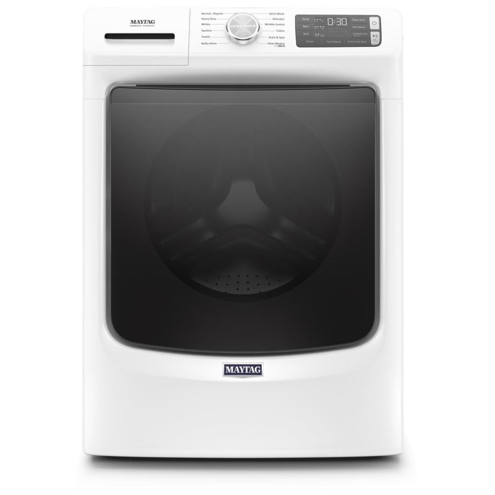 Maytag MHW6630HW Front Load Washer, 27 inch Width, 5.5 cu. ft. Washer Capacity, 1,200 RPM Washer Spin Speed, 12 Wash Cycles, 4 Temperature Settings, Water Heater, Steam Clean, ENERGY STAR Certified, White colour