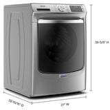 Maytag MHW8630HC Front Load Washer, 27 inch Width, 5.8 cu. ft. Washer Capacity, 1,200 RPM Washer Spin Speed, 14 Wash Cycles, 5 Temperature Settings, Water Heater, Steam Clean, ENERGY STAR Certified, Wifi Enabled, Metallic Slate colour