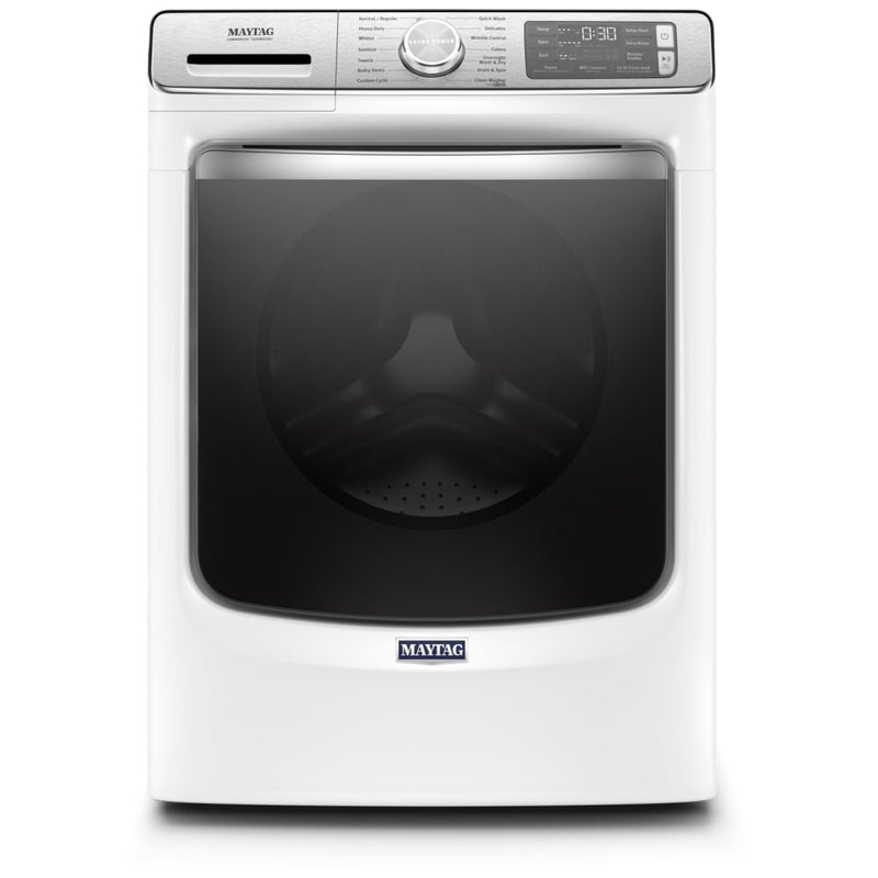 Maytag MHW8630HW Front Load Washer, 27 inch Width, 5.8 cu. ft. Washer Capacity, 1,200 RPM Washer Spin Speed, 14 Wash Cycles, 5 Temperature Settings, Water Heater, Steam Clean, ENERGY STAR Certified, Wifi Enabled, White colour